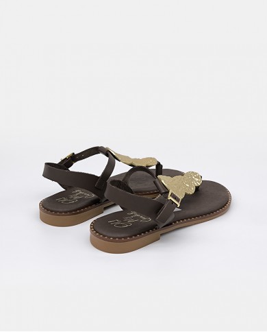 OH! MY SANDALS Sandalia mujer marron beige 5848