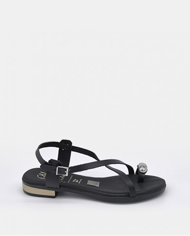 OH! MY SANDALS Sandalia mujer negro o cuero 5863