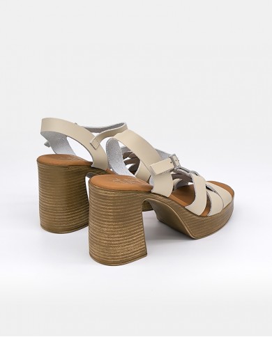 OH! MY SANDALS Sandalia mujer beige 5937