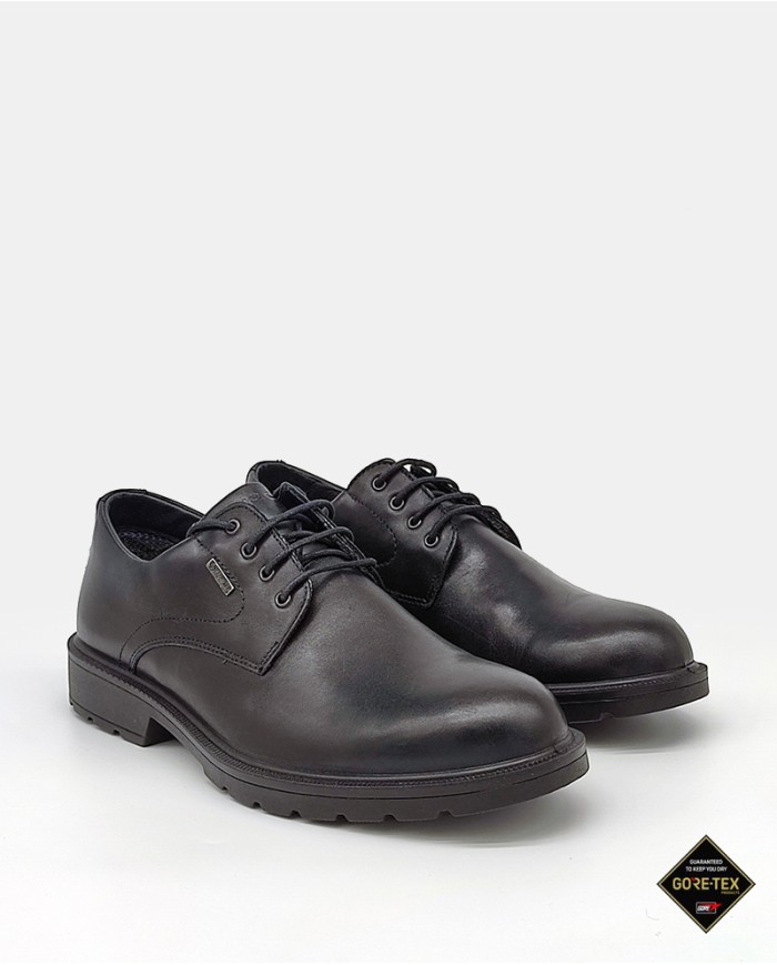 Igi&Co 2721 Zapatos Gore-Tex Cordon Hombre Negro, zapatos con la puntera  redonda y membrana interna de …