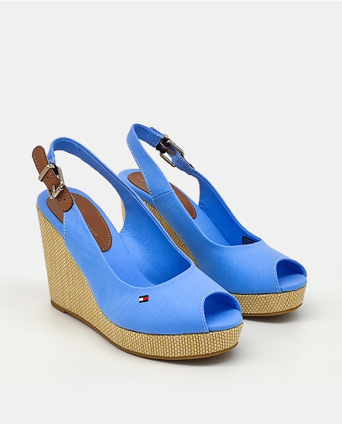 TOMMY HILFIGER Sandalia cuña alta Iconic Elena Sling Back