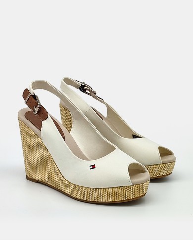 TOMMY HILFIGER Sandalia cuña alta Iconic Elena Sling Back