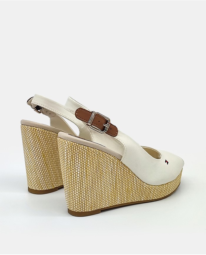 TOMMY HILFIGER Sandalia cuña alta Iconic Elena Sling Back